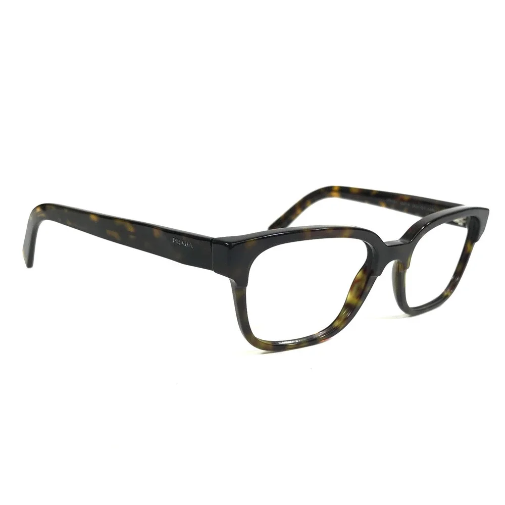Prada Eyeglasses Frames VPR04Y 2AU-1O1 Havana Tortoise Brown Square 53-18-145
